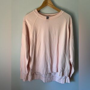 Sweaty Betty Blush Pink Long Sleeve Crew Neck Top